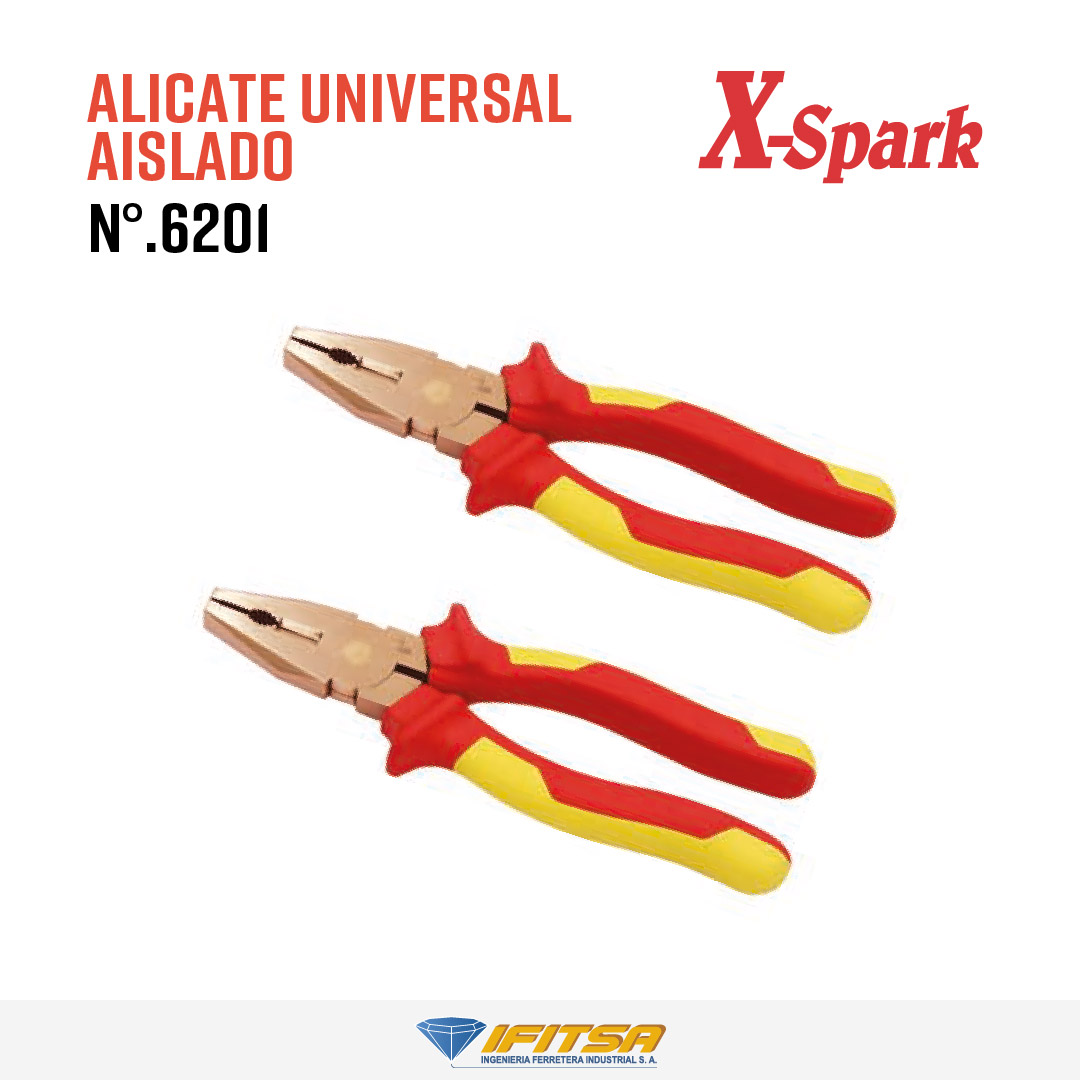 ALICATE UNIVERSAL AISLADO 6201 X-Spark 01