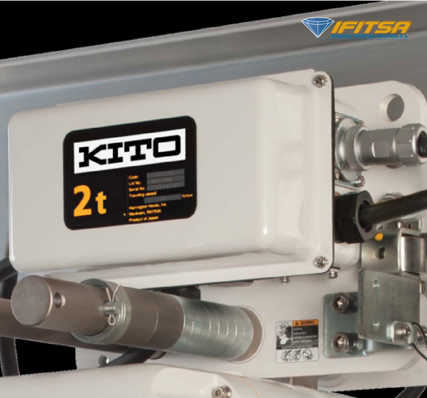 TECLES/POLIPASTOS -TROLLEYS EL&Eacute;CTRICOS DE GRADO ALIMENTICIO SERIE NER-FG  KITO 02