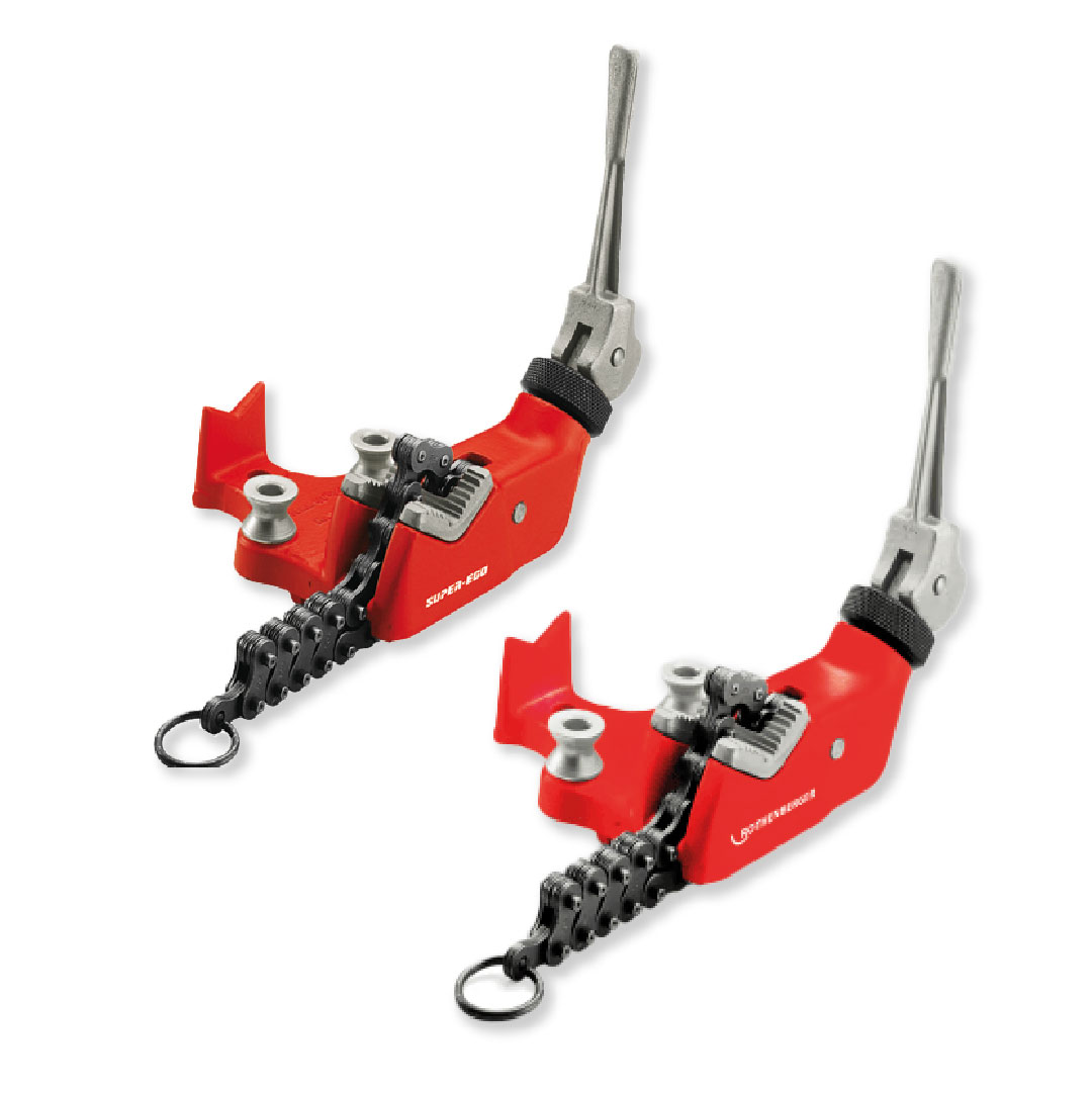 MORDAZA DE CADENA 1/8"-6" C/TORNILLO SUPERIOR C/APOYO EN V - 404060000 / 404060000R SUPER EGO/ ROTHENBERGER 01