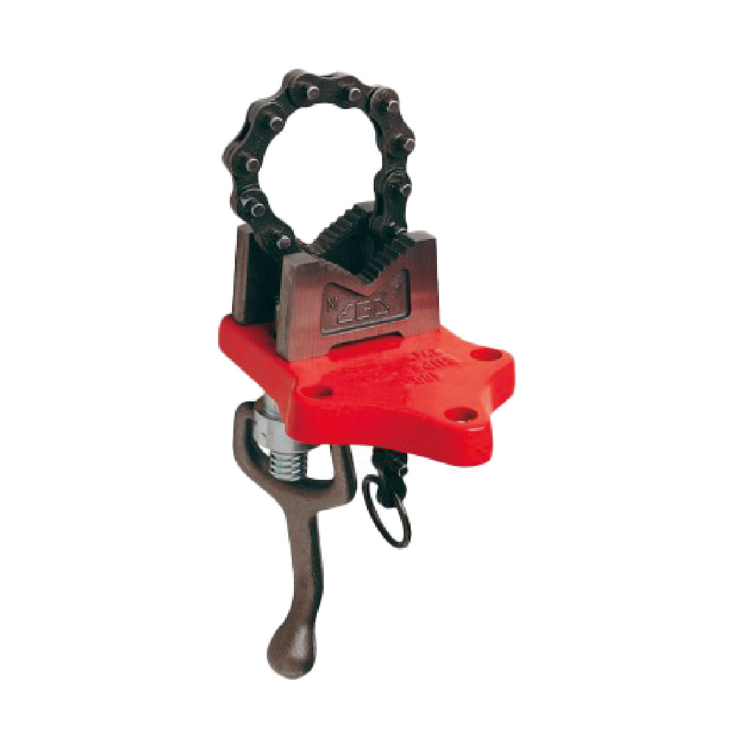 MORDAZA DE CADENA 1/8"-2.1/2" C/TORNILLO INFERIOR C/APOYO EN V - 400010000 SUPER EGO 01